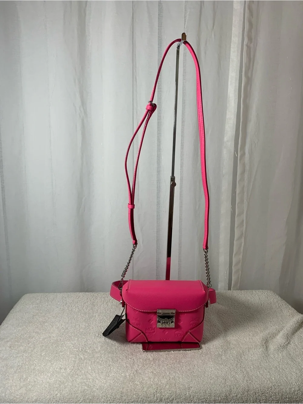 NWT MCM Patricia Pink Crossbody Belt Bag
